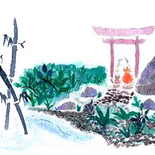 Mi Proyecto de Acuarela "Meditación en compañía". Un proyecto de Ilustración tradicional de Camila Coronel - 12.05.2020