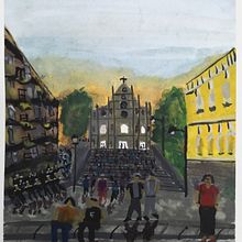 Meu projeto do curso: Paisagens urbanas em aquarela. Projekt z dziedziny Malowanie akwarelą użytkownika madeira_marcio - 12.05.2020