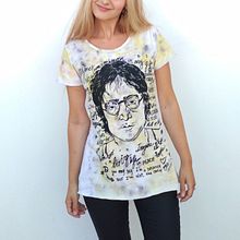 Proyecto para curso Teñido textil: Camiseta Imagine (Teñido atado). Un progetto di Artigianato, Belle arti, Bozzetti, Calligrafia, Arte concettuale, Consulenza creativa, Cucito, Creatività, Disegno, Disegno artistico, Disegno di ritratti, Direzione artistica, Design di accessori, Fashion design, Product design, Costume design, DIY, Stampa, Fotografia, Fotografia di moda, Fotografia di prodotti, Fotografia per Instagram, H, lettering, Lettering, Serigrafia, Fiber Art e Tipografia di Miriam Muñoz Felder - 13.05.2020