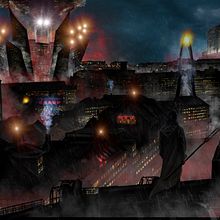 Ciudad Roja - Proyecto para el curso de Concept Art. Concept Art project by Pablo Ramírez Rodríguez - 05.13.2020