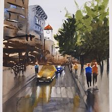 Mi Proyecto del curso: Paisajes urbanos en acuarela. Projekt z dziedziny Trad, c i jna ilustracja użytkownika carolinaglaser - 14.05.2020