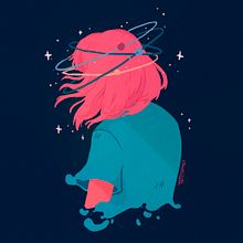 Universe grl - Gif. Un progetto di Animazione, Animazione 2D, Disegno, Disegno digitale, Illustrazione tradizionale e Illustrazione digitale di Sara Vilà Cardona - 14.05.2020
