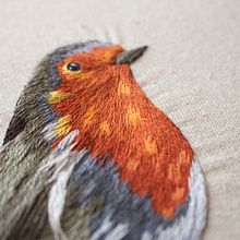 Petirrojo en cuarentena. Embroider project by valentinainescontreras - 05.16.2020