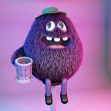 Fluffy Character . 3D Character Design project by emrah_tumer - 05.16.2020
