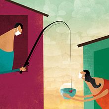 COVID19, APART BUT ALWAYS TOGETHER. Creativit, and Traditional illustration project by Fatinha Ramos - 03.13.2020