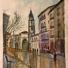 Mi Proyecto del curso: Dibujo arquitectónico con acuarela y tinta. Een project van Aquarelschilderen van eledelerma - 22.05.2020