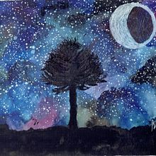 Araucaria galáctica. Un progetto di Belle arti, Illustrazione tradizionale e Pittura ad acquerello di Beatriz Ignacia Cerda Díaz - 16.05.2020