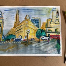 Mi Proyecto del curso: Paisajes urbanos en acuarela. Un progetto di Pittura ad acquerello di Amaris Rosario - 17.05.2020