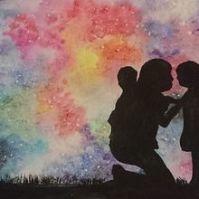 My galaxy project . Artistic Drawing, and Watercolor Painting project by lucieishima - 05.17.2020