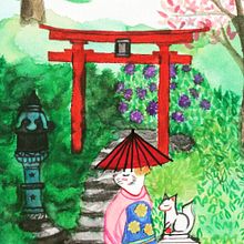 Mi Proyecto del curso: Ilustración en acuarela con influencia japonesa. Un proyecto de Ilustración tradicional de Pilar M. Berumen - 16.05.2020