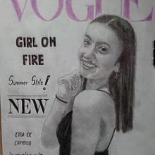 Modelo de revista. Pencil Drawing project by Ariel Gaston Quintana - 05.17.2020