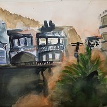 My Urban Landscape. Watercolor Painting project by Donyae Coles - 05.18.2020