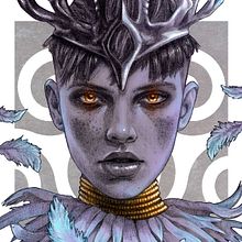 Druida. Un proyecto de Concept Art, Dibujo a lápiz, Dibujo de Retrato, Dibujo digital e Ilustración tradicional de Amparo Madera Albors - 18.05.2020