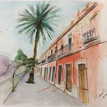 Algunos edificios . Architecture, Drawing, Artistic Drawing, Traditional illustration, Architectural Illustration, and Watercolor Painting project by ISABEL REMOHI FABIA - 05.18.2020