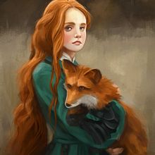 Fox Princess - ilustración de retrato. Un proyecto de Ilustración tradicional de Rubén Megido - 18.05.2020