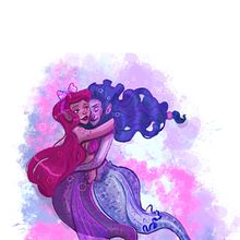 Mermaid. Character Design, and Traditional illustration project by Rebeca Castillo - 05.18.2020