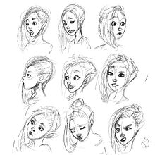 Bocetos diseño personajes infantil juvenil. Character Design, Digital Design, Traditional illustration, and Children's Illustration project by Rebeca Castillo - 05.18.2020