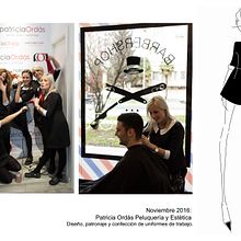 Diseño uniformes corporativos Patricia Ordás Peluquería y Estética. Fashion Design project by Maria E. Ayuso Jiménez - 11.10.2016