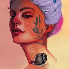 Meu projeto do curso: Retrato ilustrado em aquarela. Lady Slug.. Un projet de Illustration numérique, Peinture numérique , et Aquarelle de deniseteixeira00 - 19.05.2020