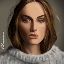 Estudio retrato Femenino. Un proyecto de Pintura digital, Dibujo de Retrato, Ilustración digital y Pintura de Christian Fabián Martínez - 03.03.2019