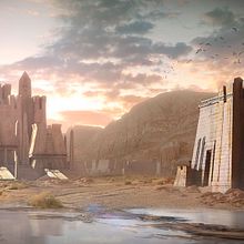 Ciudad Antigua. Un proyecto de Arquitectura digital, Concept Art, Ilustración arquitectónica y Pintura digital de Christian Fabián Martínez - 19.05.2019