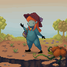My Pixel Art Character Project:. Drawing, Digital Drawing, Character Design, Digital Illustration, and Pixel Art project by Mille Montenegro - 05.19.2020