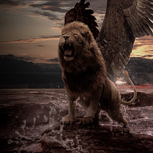 Fotomontaje Creativo -  Lion of Babylon Ein Projekt aus dem Bereich Digitale Architektur, Concept Art, Kreativität, Grafikdesign und Traditionelle Illustration von Daniel Carranza - 19.05.2020