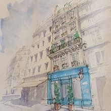 Meu projeto do curso: Desenho arquitetônico com aquarela e tinta Ein Projekt aus dem Bereich Aquarellmalerei von carolinesze - 20.05.2020