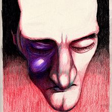 This is what I arrived at with my project.  I wanted to highlight an injury to the right side of the subject's face in the form of bruising and swelling.  In hindsight, I think this may have over complicated the task.  I'd love to have some feedback.   Ein Projekt aus dem Bereich Traditionelle Illustration von Scott Carola - 21.05.2020