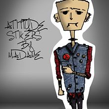 Stikers ATITTUDE. Un proyecto de Dibujo, Dibujo a lápiz, Diseño, Ilustración tradicional e Ilustración vectorial de Daniel Moreno Catalano - 21.05.2020