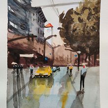 Mi Proyecto del curso: Paisajes urbanos en acuarela. Watercolor Painting project by ebuitron - 05.21.2020