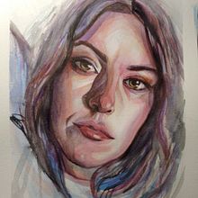 My project in Artistic Portrait with Watercolors course. Watercolor Painting project by Maria Elena Vincitorio - 06.05.2020
