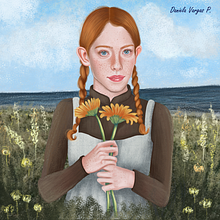 Mi Proyecto del curso: Técnicas digitales de retrato ilustrado . Portrait Drawing, Digital Drawing, Realistic Drawing, Botanical Illustration, and Digital Illustration project by Daniela Vargas - 05.31.2020