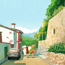 Camino de la piscina. Un proyecto de Ilustración tradicional, Ilustración digital y Pintura digital de Mr. Ramone - 22.05.2020