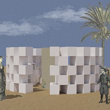 Pop-Up Bookshopp The Waves. 3D Design, Architecture, and Collage project by Layzza Andrade - 05.22.2020