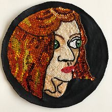 Mi Proyecto del curso: Retratos bordados en pedrería. Un proyecto de Bellas Artes, Bordado, Collage, Costura y Diseño de moda de Mariana Den Hollander - 23.05.2020