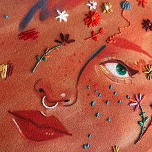 Doodles bordados. Arts, Crafts, Embroider, Drawing, Portrait Drawing, Digital Drawing, Traditional illustration, and Digital Illustration project by Yamila Yjilioff - 05.23.2020