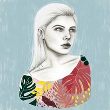 Meu projeto do curso: Retrato com lápis, técnicas de cor e Photoshop. Un progetto di Illustrazione tradizionale, Belle arti, Disegno a matita, Disegno, Illustrazione digitale e Disegno di ritratti di Fernanda Serafim - 23.05.2020