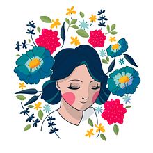Mi Proyecto del curso: Retrato ilustrado con elementos botánicos. Un proyecto de Ilustración tradicional e Ilustración botánica de Lina Yumi Traspaderne - 24.05.2020