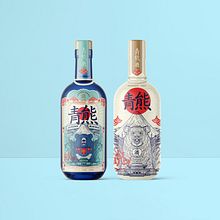 Sake Ao Kuma 青熊酒 🇯🇵. Drawing, Digital Drawing, Design, Graphic Design, Traditional illustration, Ink Illustration, Digital Illustration, Vector Illustration, and Packaging project by Emi Renzi - 05.19.2020