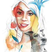 Mi Proyecto del curso: Retrato ilustrado en acuarela. Un proyecto de Pintura a la acuarela e Ilustración tradicional de makimaki - 01.06.2020