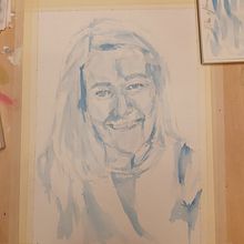 Wattercolor Retrat en Confinament. Watercolor Painting project by David Montanyà Rifà - 05.27.2020