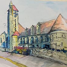 Union Station of Saint Louis, Missouri. Pintura em aquarela projeto de 江林 洪 - 18.06.2020