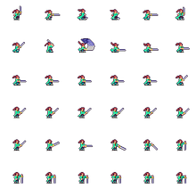 Mi Proyecto del curso: Animación de personajes en pixel art para videojuegos . Animation, 2D Animation, Character Animation, Creativit, Game Development, Drawing, Digital Drawing, Game Design, Character Design, and Video Games project by Camilo Navarro Gonzalez - 05.25.2020