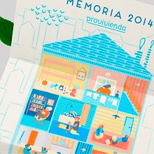 Provivienda Annual Report 2014. Un proyecto de Diseño gráfico, Ilustración tradicional e Infografía de heymoonstudio - 25.05.2020