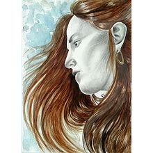 Alicia. Pencil Drawing, Portrait Drawing, Traditional illustration, and Watercolor Painting project by Sandra Wind - 05.25.2020
