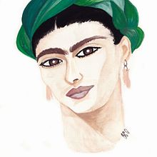 Frida Khalo. Portrait Drawing, Traditional illustration, and Watercolor Painting project by Sandra Wind - 05.25.2020
