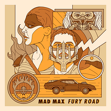 Mad Max Poster. Un progetto di Design di poster , Graphic design, Illustrazione tradizionale e Illustrazione digitale di Gabry Muñoz - 25.05.2020