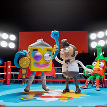 Got Milk? - Wrestlers. Character Design, Stop Motion, Stor, and telling project by Becho y MAB _ Can Can Club - 05.25.2020