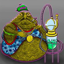 Jabba In the Hood. Un proyecto de Dibujo digital, Diseño de personajes, Ilustración tradicional e Ilustración digital de Elias P. dlH - 25.03.2020